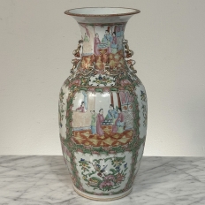 Antique Rose Medallion Porcelain Vase