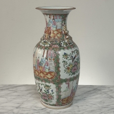 Antique Rose Medallion Porcelain Vase