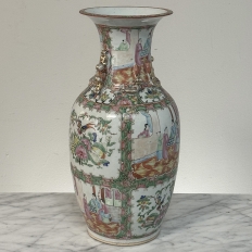 Antique Rose Medallion Porcelain Vase