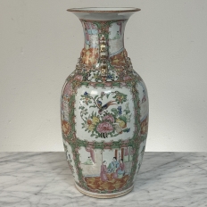 Antique Rose Medallion Porcelain Vase