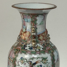 Antique Rose Medallion Porcelain Vase