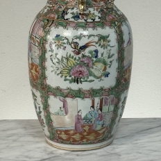 Antique Rose Medallion Porcelain Vase