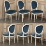 Set of 8 French Louis XVI Painted Dining Chairs includes 2 Armchairs
