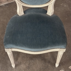 Set of 8 French Louis XVI Painted Dining Chairs includes 2 Armchairs