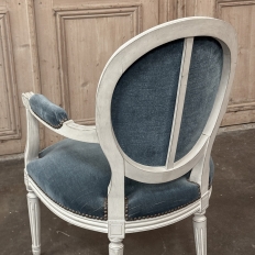 Set of 8 French Louis XVI Painted Dining Chairs includes 2 Armchairs