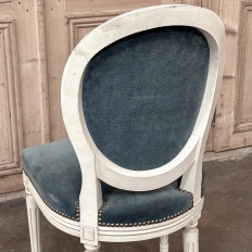 Set of 8 French Louis XVI Painted Dining Chairs includes 2 Armchairs