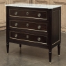 Antique French Louis XVI Mahogany Commode with Carrara Marble