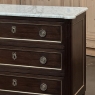 Antique French Louis XVI Mahogany Commode with Carrara Marble