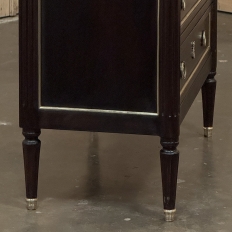 Antique French Louis XVI Mahogany Commode with Carrara Marble