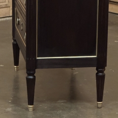 Antique French Louis XVI Mahogany Commode with Carrara Marble