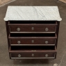 Antique French Louis XVI Mahogany Commode with Carrara Marble