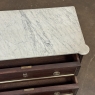 Antique French Louis XVI Mahogany Commode with Carrara Marble