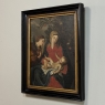 18th Century Framed Oil Painting on Canvas of Madonna, Child & Angel ~ Flemish School