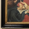 18th Century Framed Oil Painting on Canvas of Madonna, Child & Angel ~ Flemish School
