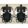 19th Century Fleur de Lys Iron Wall Sconce