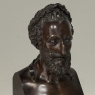 Antique Cast Bronze Busts of Plato & Epicurus for Display or Bookends