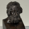 Antique Cast Bronze Busts of Plato & Epicurus for Display or Bookends