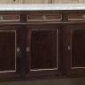 Antique French Louis XVI Mahogany Buffet with Carrara Marble