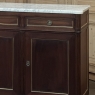 Antique French Louis XVI Mahogany Buffet with Carrara Marble