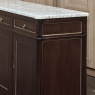 Antique French Louis XVI Mahogany Buffet with Carrara Marble
