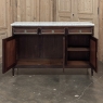 Antique French Louis XVI Mahogany Buffet with Carrara Marble