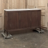 Antique French Louis XVI Mahogany Buffet with Carrara Marble