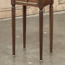 Antique French Directoire Mahogany End Table with Carrara Marble