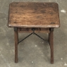 Pair Rustic Spanish End Tables with Wrought Iron