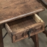 Pair Rustic Spanish End Tables with Wrought Iron