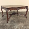 Antique French Louis XV Parquet Walnut Library Table ~ Center Table