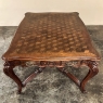 Antique French Louis XV Parquet Walnut Library Table ~ Center Table