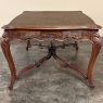 Antique French Louis XV Parquet Walnut Library Table ~ Center Table