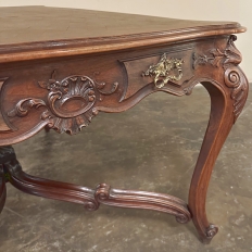 Antique French Louis XV Parquet Walnut Library Table ~ Center Table