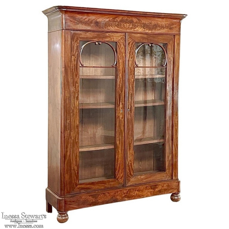19th Century French Louis Philippe Period Mahogany Bookcase