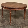 Antique French Louis XVI Oval Dining Table in Solid Oak