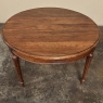 Antique French Louis XVI Oval Dining Table in Solid Oak