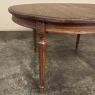 Antique French Louis XVI Oval Dining Table in Solid Oak