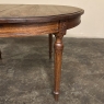 Antique French Louis XVI Oval Dining Table in Solid Oak