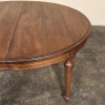 Antique French Louis XVI Oval Dining Table in Solid Oak