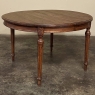 Antique French Louis XVI Oval Dining Table in Solid Oak