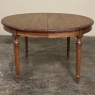 Antique French Louis XVI Oval Dining Table in Solid Oak
