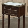 Antique French Directoire Neoclassical End Table with Carrara Marble