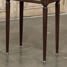 Antique French Directoire Neoclassical End Table with Carrara Marble