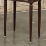 Antique French Directoire Neoclassical End Table with Carrara Marble