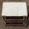 Antique French Directoire Neoclassical End Table with Carrara Marble
