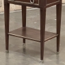 Pair Antique French Louis XVI Neoclassical End Tables with Carrara Marble