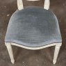 Set of 6 Antique French Louis XVI Painted Dining Chairs with Mohair