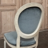 Set of 6 Antique French Louis XVI Painted Dining Chairs with Mohair