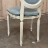 Set of 6 Antique French Louis XVI Painted Dining Chairs with Mohair