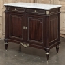 Antique French Louis XVI Mahogany Buffet with Carrara Marble